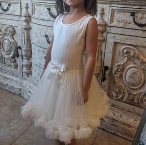 Popatu Sleeveless Cream Tutu Dress Size 5/6